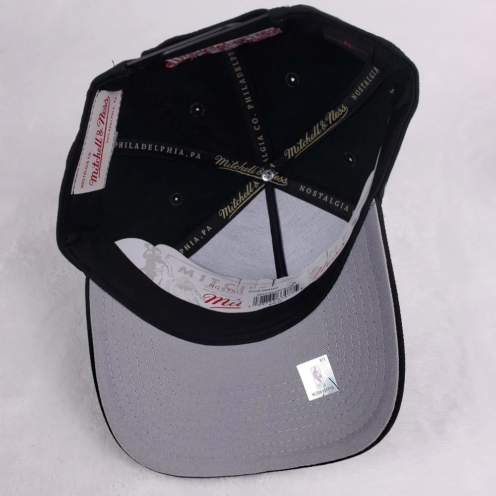 Houston Rockets Mitchell & Ness NBA Pro Fit Snapback Hat Cap 3D Logo Black NWT‎